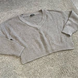Cropped Gray Sweater from Wild Fable | Medium